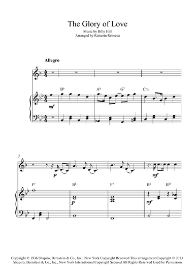 The Glory Of Love (arr. Kaiserin Rebecca)
