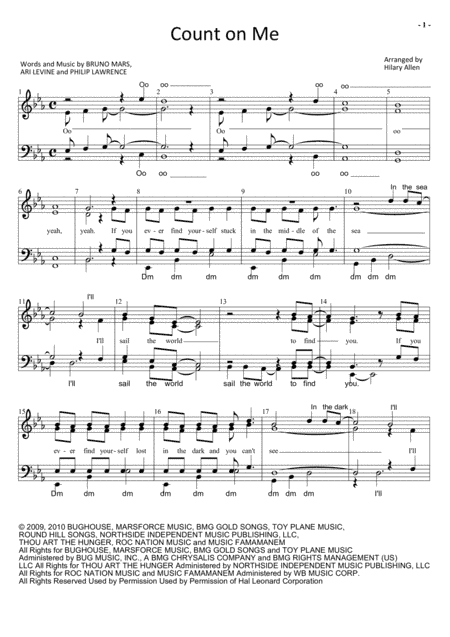 Count On Me (arr. Hilary Allen)