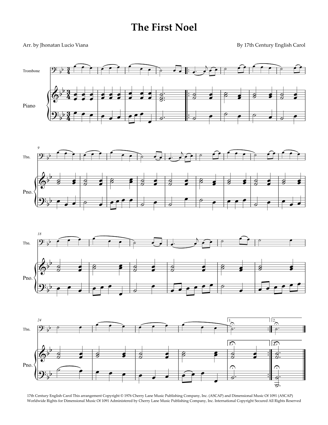 The First Noel (arr. Jhonatan Lucio Viana)