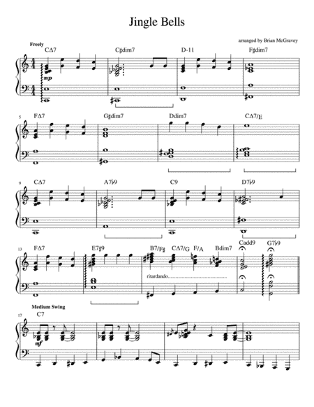Jingle Bells (Jazz Piano) (arr. Brian McGravey)