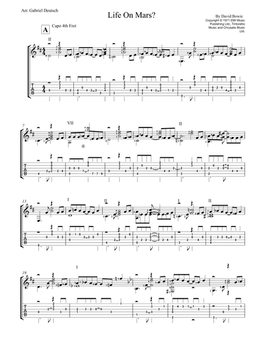 Life On Mars (arr. Gabriel Deutsch)