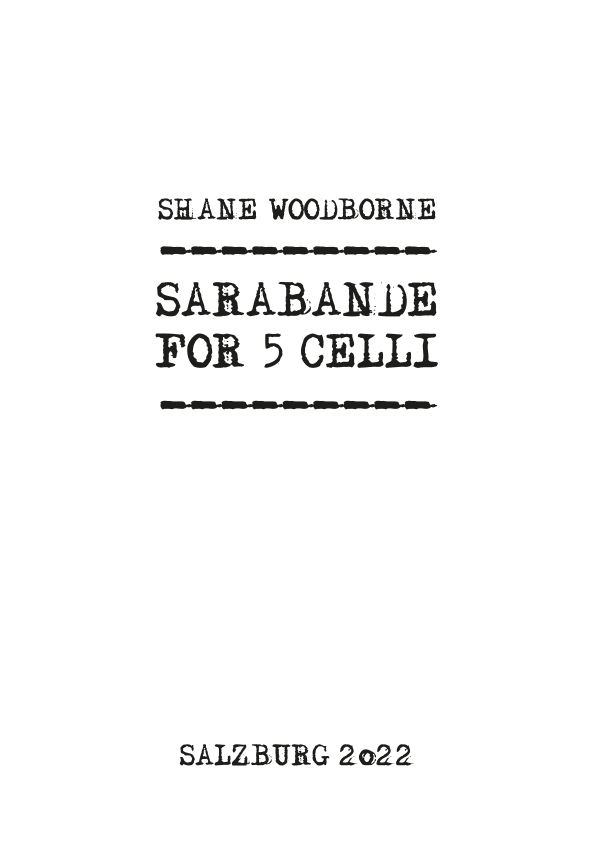 Sarabande for 5 Celli