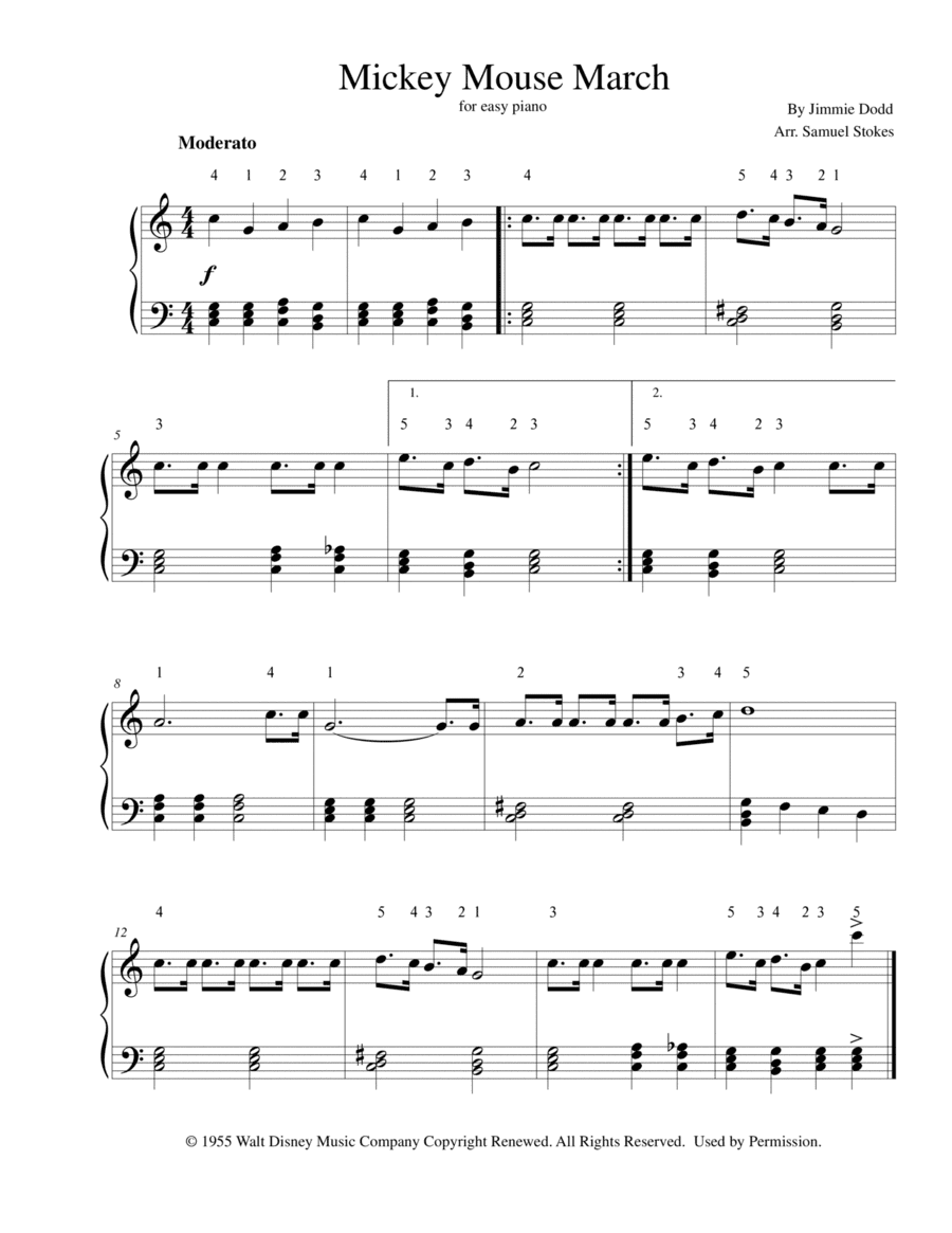 Mickey Mouse March (arr. Samuel Stokes)
