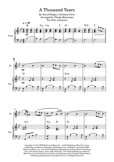 A Thousand Years (arr. Thiago Marconato)
