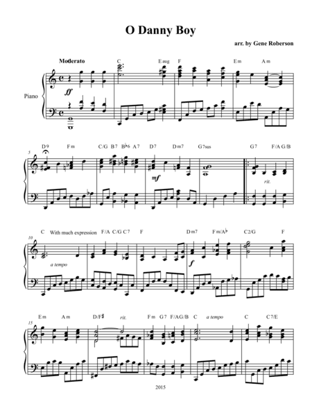 O Danny Boy  (Londonderry Air) (arr. Gene Roberson)