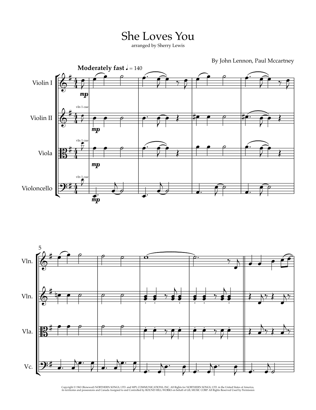 She Loves You (arr. Sherry Lewis)