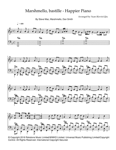 Happier (arr. Yuan (Kevin) Qiu)