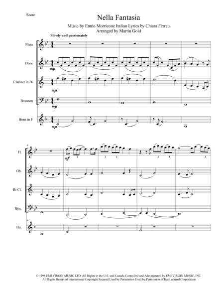 Nella Fantasia (arr. Martin Gold)