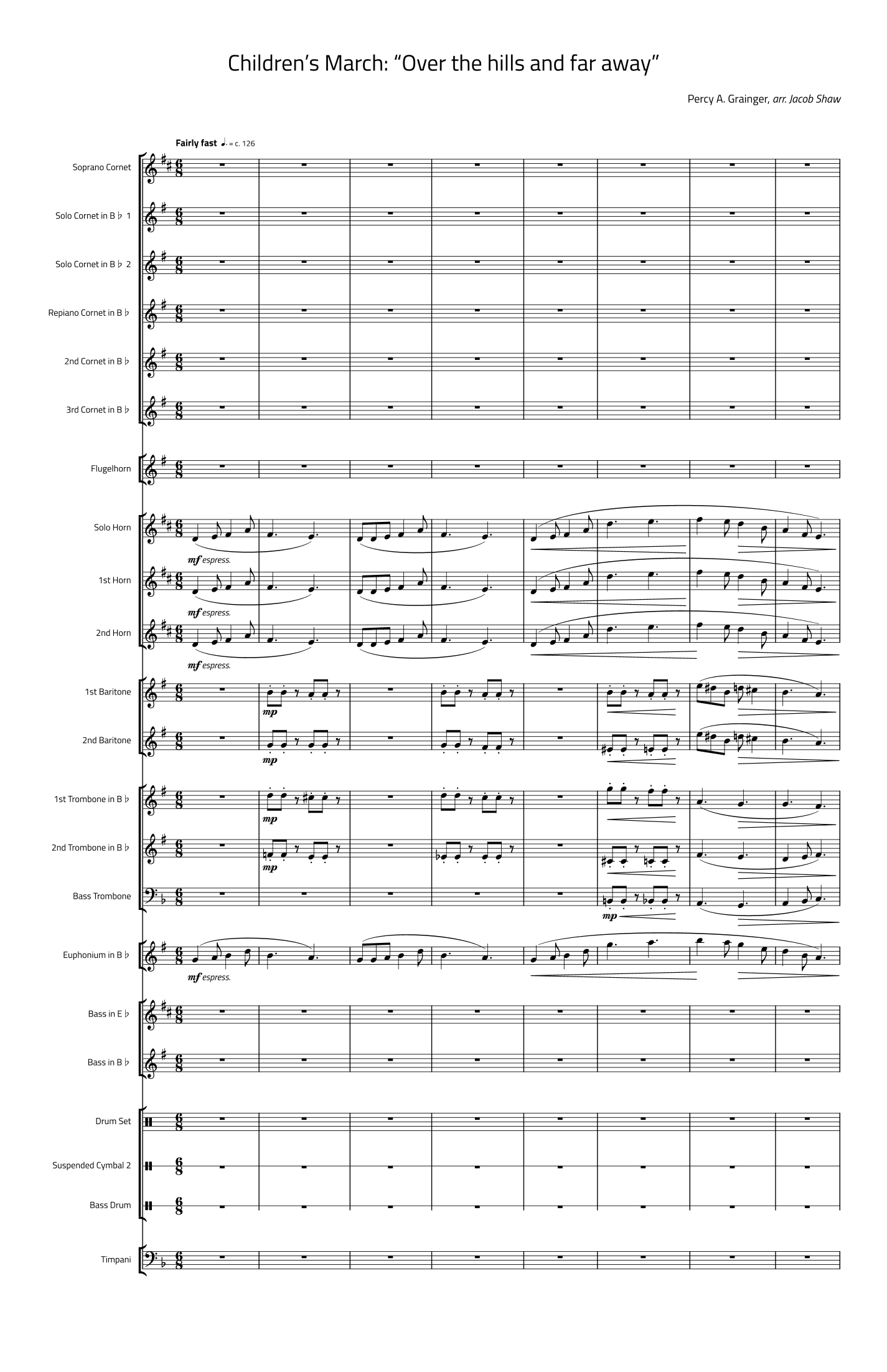Children's March: Over the Hills and Far Away (arr. Jacob Shaw)