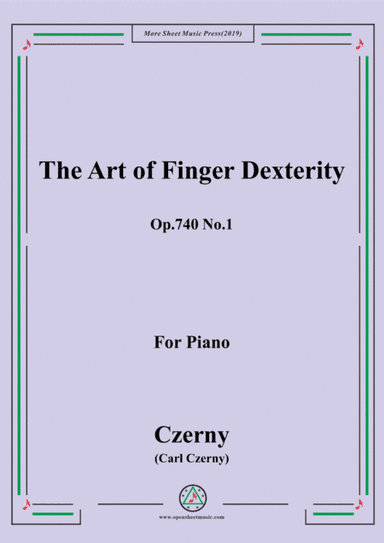 Czerny-The Art of Finger Dexterity,Op.740 No.1,for Piano (arr. MSM)