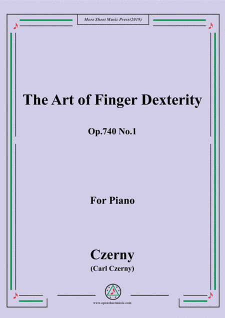 Czerny-The Art of Finger Dexterity,Op.740 No.1,for Piano (arr. MSM)
