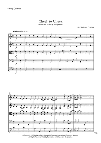 Cheek To Cheek (arr. Budeanu Cristian)