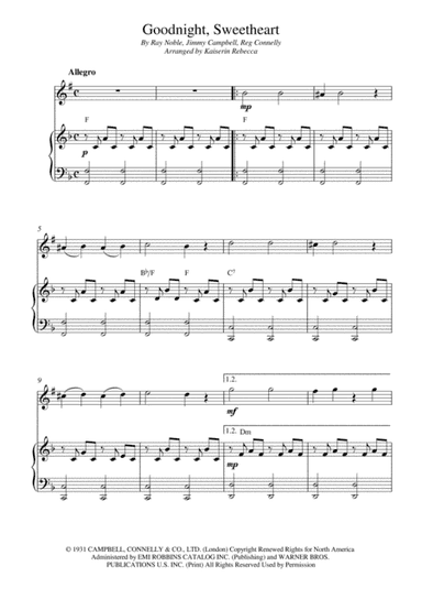 Goodnight Sweetheart (arr. Kaiserin Rebecca)