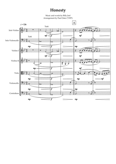 Honesty (arr. Paul Oster)