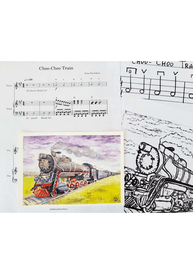 Choo-Choo Train for Violin Open Strings