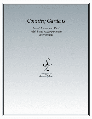 Country Gardens (bass C instrument duet) (arr. Sandra Zylstra)