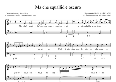 Ma che squallido e oscuro (arr. Early Music Scores)
