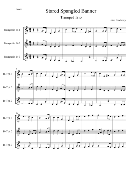 Star Spangled Banner (arr. Jake Lineberry)