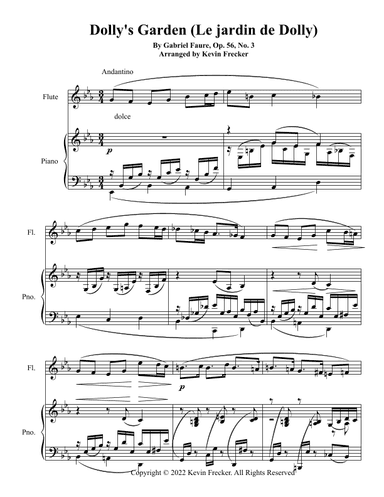 Dolly's Garden (Le jardin de Dolly) (arr. Kevin Frecker)
