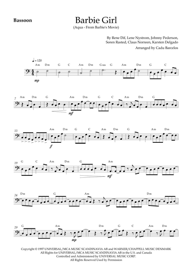 Barbie Girl (arr. Cadu Barcelos)
