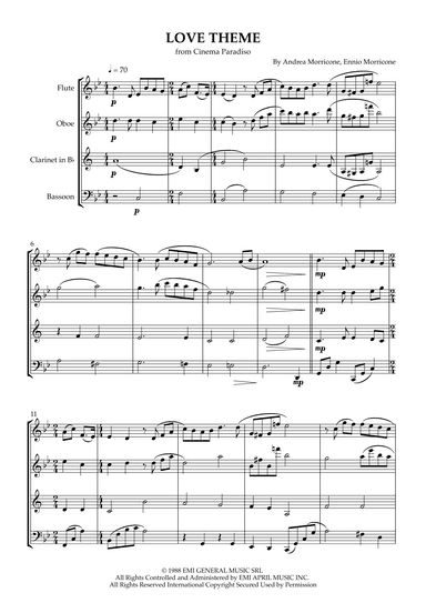 Love Theme (tema D'amore) (arr. Karen Gueiros)