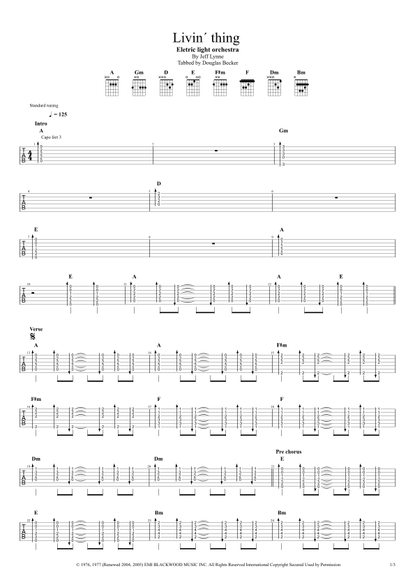 Livin' Thing (arr. Douglas Becker)