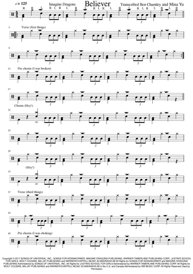 Believer (arr. Ben Charnley, Mina Yu)