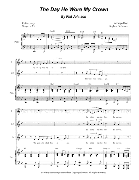 The Day He Wore My Crown (arr. Stephen DeCesare)