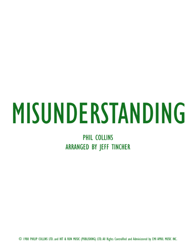 Misunderstanding (arr. Jeff Tincher)