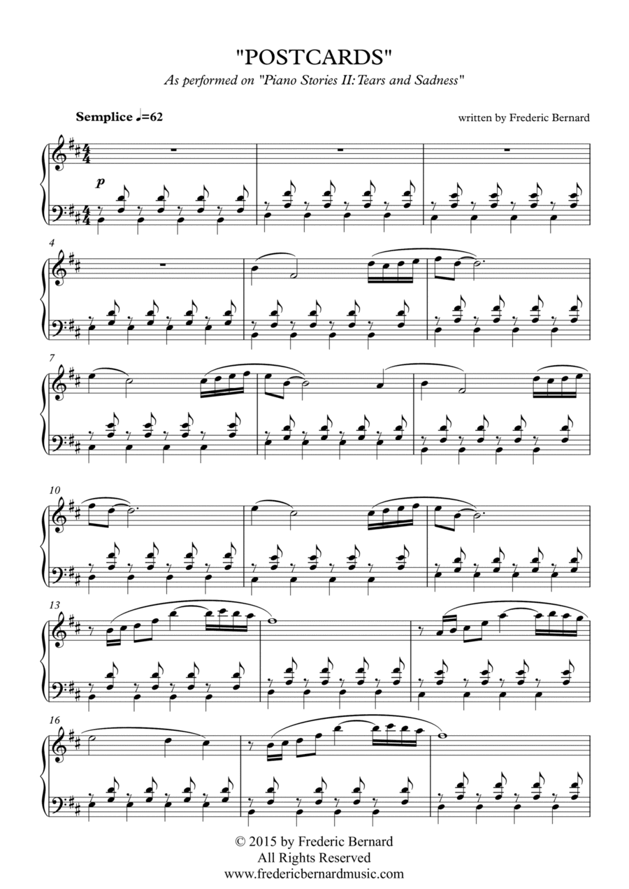 Postcards (EASY Piano Solo, Minimalistic, Neo-Classical)