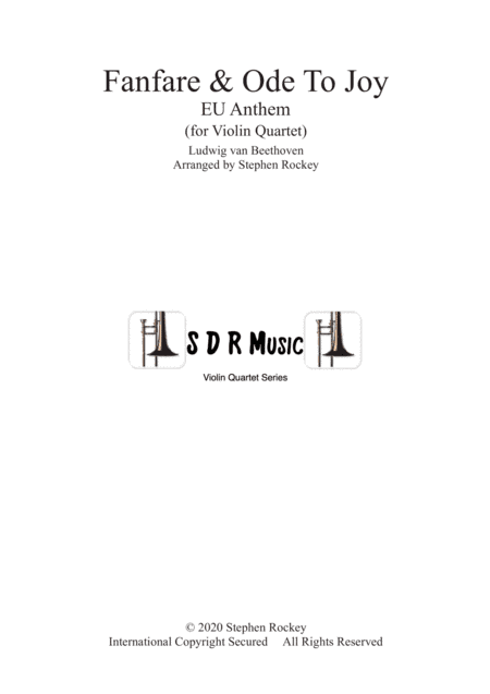 Fanfare and Ode To Joy for Violin Quartet (arr. Stephen Rockey)