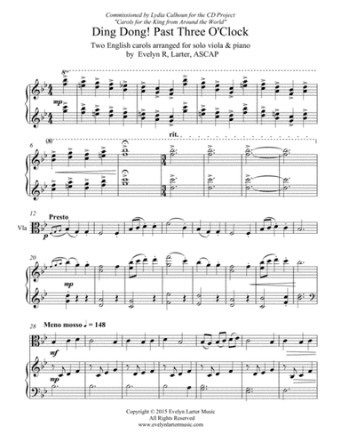 Ding Dong! Past Three O'Clock (arr. Evelyn Larter Music)