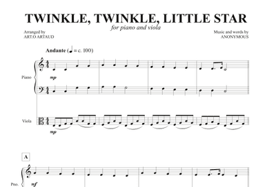 Twinkle Twinkle Little Star (arr. Art.o Artaud)