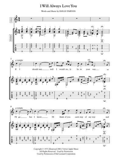 I Will Always Love You (arr. Museos)