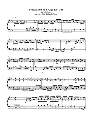 Prelude and Fuge in Bb (arr. Richard Cook)