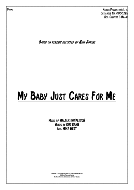 My Baby Just Cares For Me (arr. Mike West)
