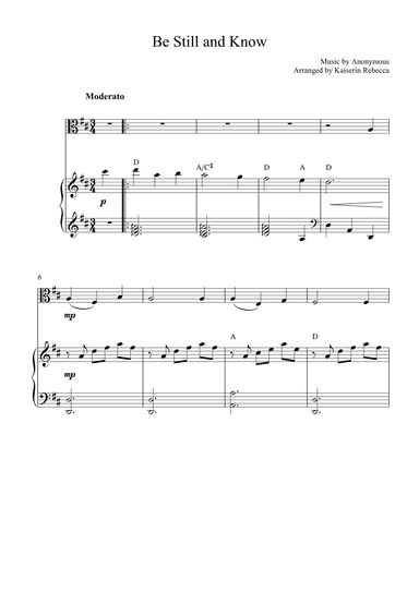 Be Still and Know (arr. Kaiserin Rebecca)