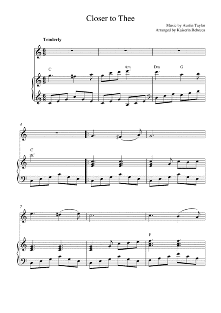 Closer to Thee (arr. Kaiserin Rebecca)