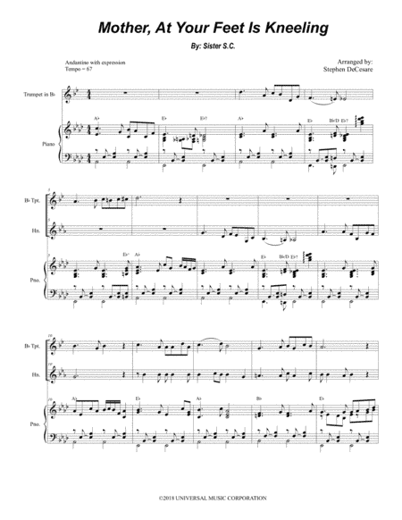 Mother At Your Feet Is Kneeling (arr. Stephen DeCesare)