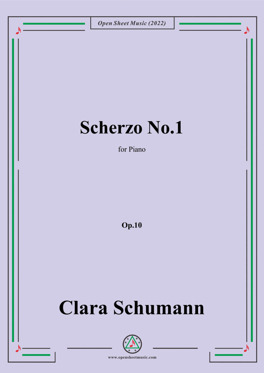 Clara Schumann-Scherzo No.1,Op.10,for Piano (arr. Open Cloud)