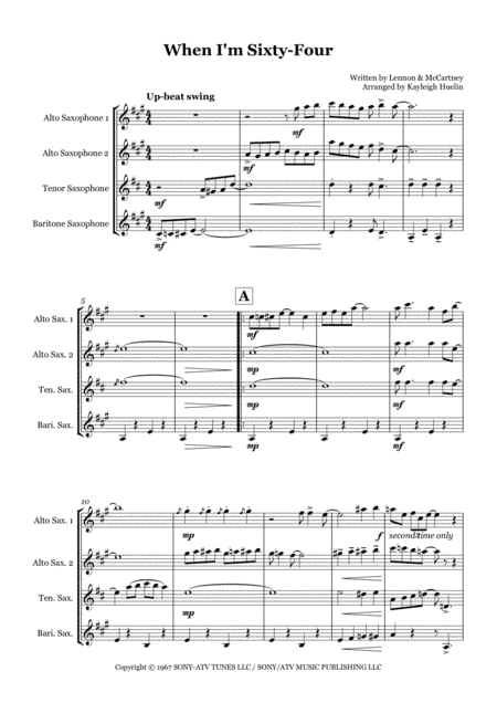 When I'm Sixty-four (arr. Kayleigh Huelin)