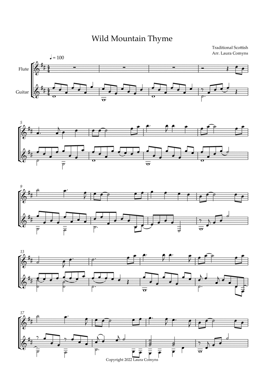 Wild Mountain Thyme (arr. Laura Comyns)