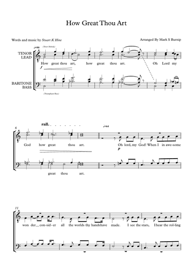 How Great Thou Art (arr. Mark Burnip)