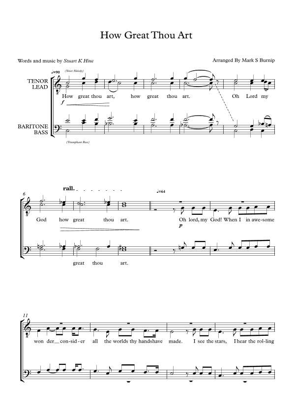 How Great Thou Art (arr. Mark Burnip)