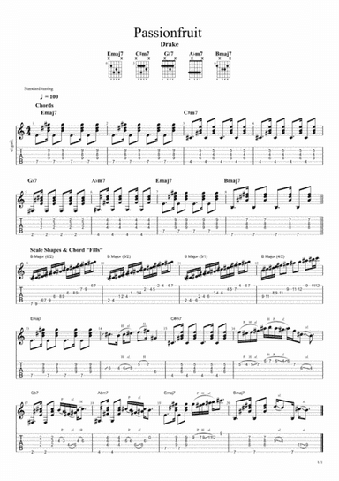 Passionfruit (arr. Angelo)