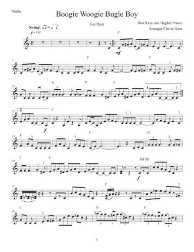 Boogie Woogie Bugle Boy (arr. Cherie Gans)