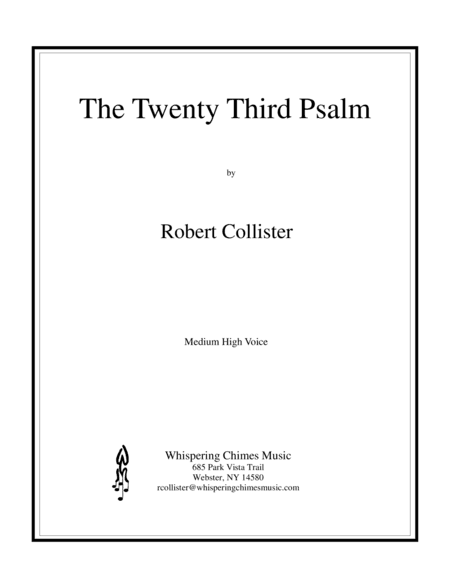 The Twenty Third Psalm (medium high voice)