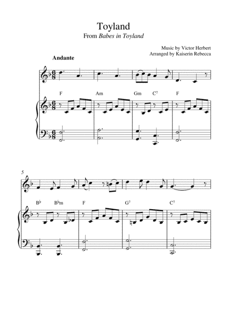 Toyland (From Babes in Toyland) (arr. Kaiserin Rebecca)