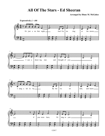 All Of The Stars  from the Motion Picture Soundtrack THE FAULT IN OUR STARS (arr. Diane M. McGahee)
