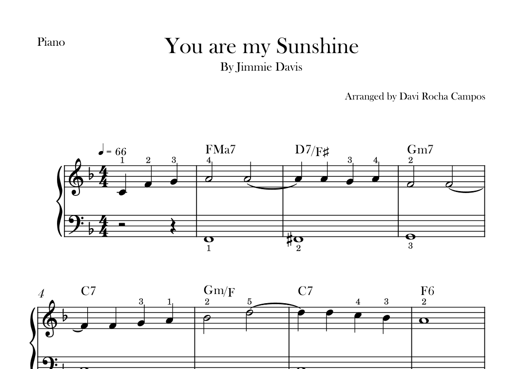 You Are My Sunshine (arr. Davi Rocha Campos)
